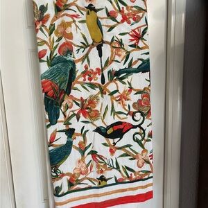 Colorful Bird Print Target Shower curtain